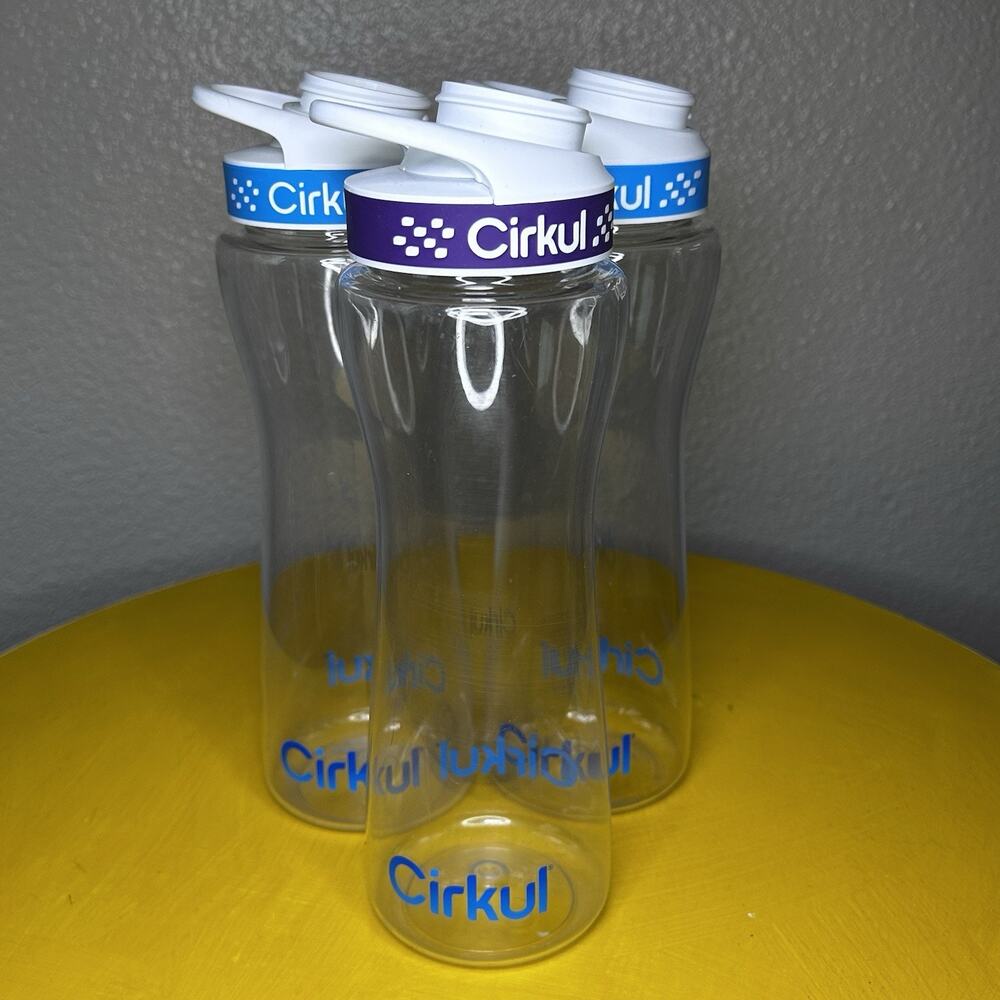 3 Cirkul 22oz Plastic Beverage Infuser Water Bottle With Lid Purple Blue